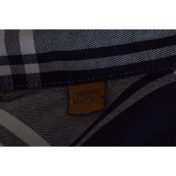 Jacks Girlfriend Womens Plaid Rayon Button Up Blouse Cuffed Sleeve‎ size M - Picture 8 of 13